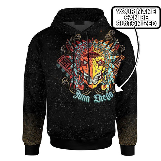 Customized Mexico 3D Hoodie, The Aztec Eagle Warrior Maya Aztec All Over Printed 3D Hoodie, Aztec Hoodie, Mexico Shirt