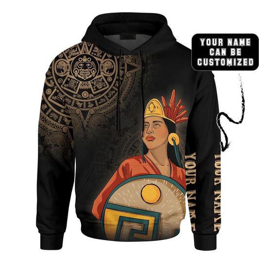 Customized Mexico 3D Hoodie, The Aztec Elite Eagle Warrior Maya Aztec All Over Printed 3D Hoodie, Aztec Hoodie, Mexico Shirt