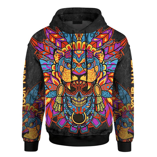 Customized Mexico 3D Hoodie, The Aztec Superrior Warrior Maya Aztec Calendar All Over Printed 3D Hoodie, Aztec Hoodie, Mexico Shirt