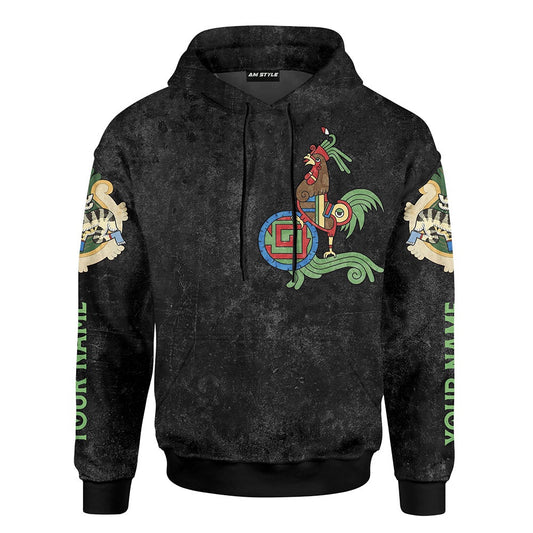 Customized Mexico 3D Hoodie, The Aztec Symbol Maya Aztec Calendar All Over Printed 3D Hoodie, Aztec Hoodie, Mexico Shirt