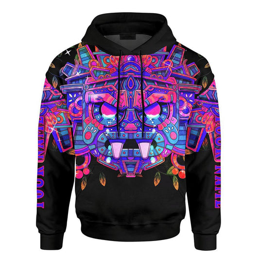 Customized Mexico 3D Hoodie, The Aztec Tlaloc God Maya Aztec Calendar All Over Printed 3D Hoodie, Aztec Hoodie, Mexico Shirt