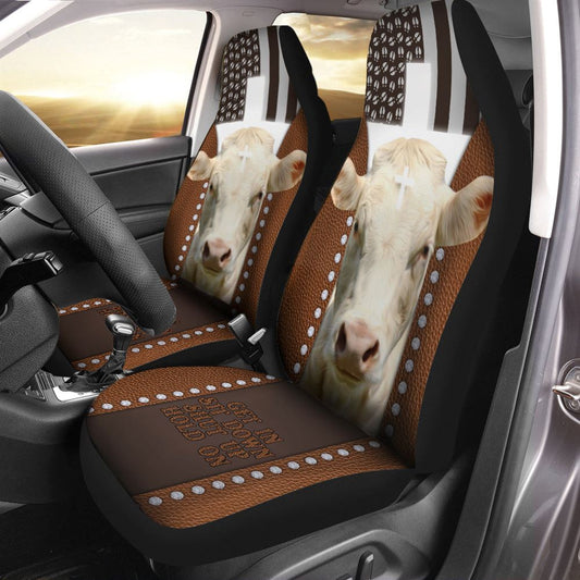 Jesus Charolais Pattern Car Seat Cover, Farm Car Seat Cover, Cow Print Seat Covers For Trucks