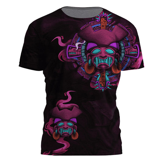 Mexico 3D T Shirt, Aztec Mexican Art Shirts All Over Print 3D T Shirt, Mexican Aztec Shirts