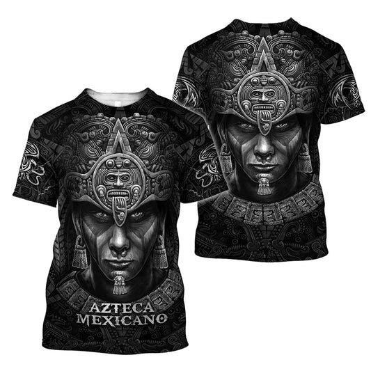 Mexico 3D T Shirt, Aztec Mexicano All Over Print 3D T Shirt, Mexican Aztec Shirts