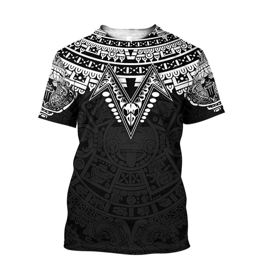 Mexico 3D T Shirt, Aztec Mexico 3D Shirts For Men And Women Hoodie All Over Print 3D T Shirt, Mexican Aztec Shirts