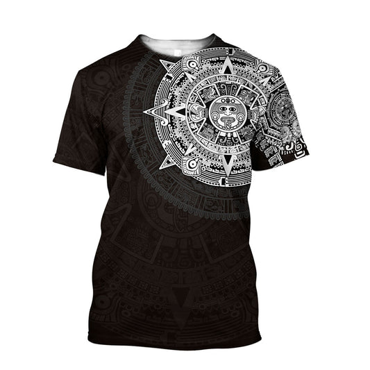 Mexico 3D T Shirt, Aztec Mexico All Over Print 3D T Shirt, Mexican Aztec Shirts