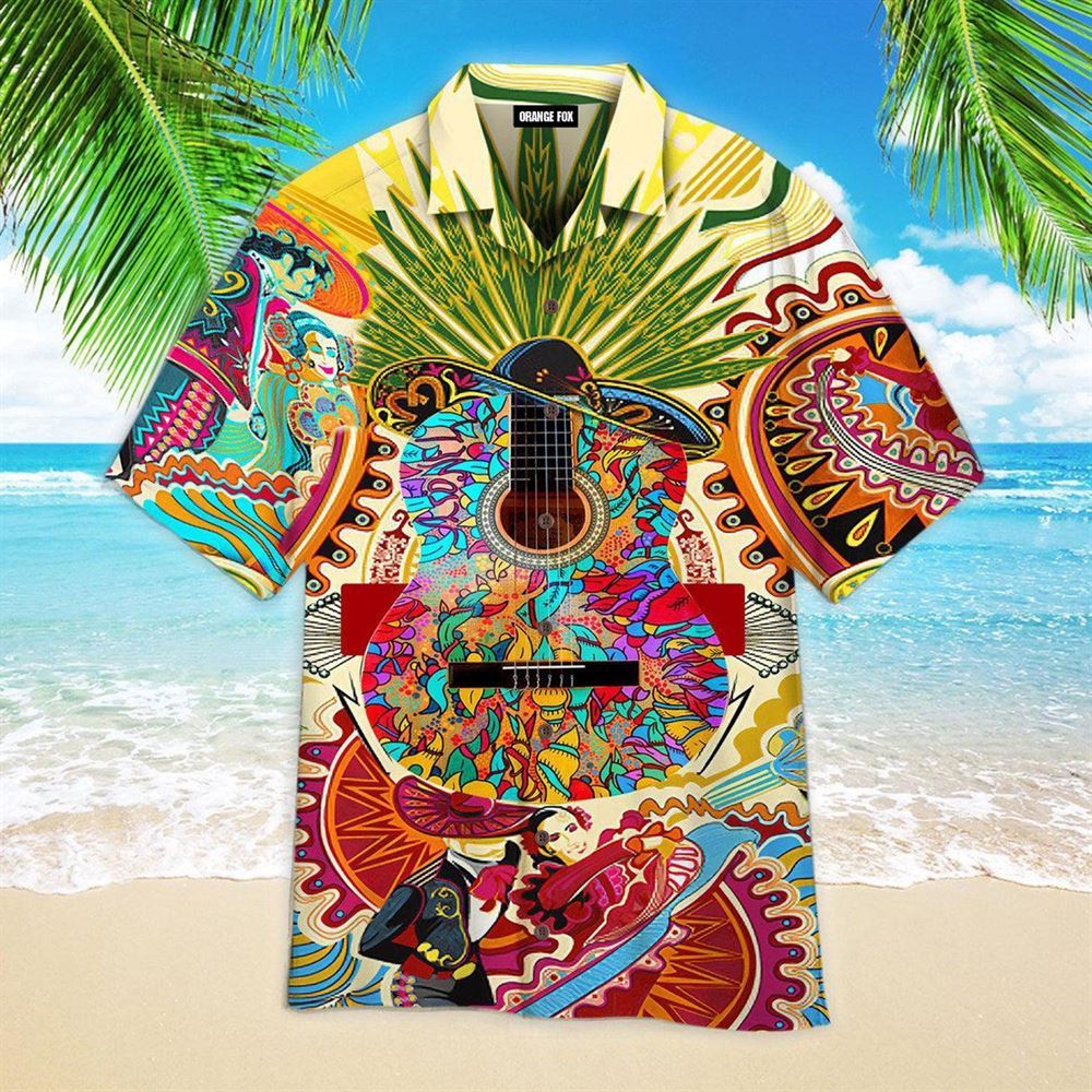 Mexico Hawaiian Shirt, Hippie Mexican Mexico Fiesta Hawaiian Shirt, Mexican Aloha Shirt