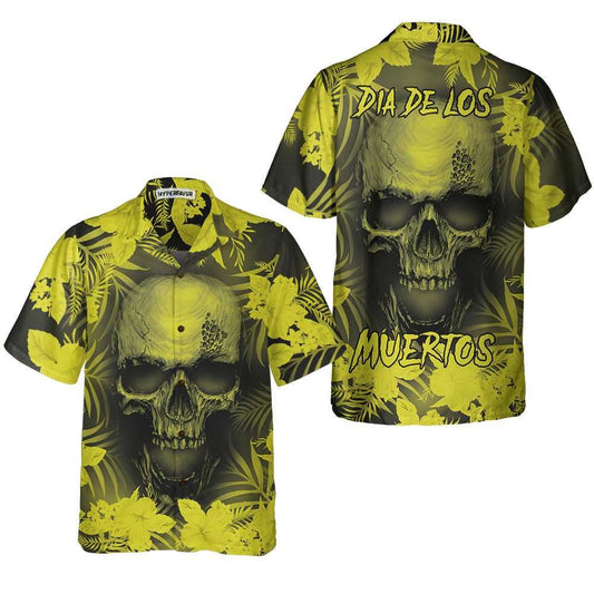 Mexico Hawaiian Shirt, Skull Floral Pattern Dia De Los Muertos Hawaiian Shirt, Mexican Day Shirt, Best Day Of The Dead Gift, Mexican Aloha Shirt