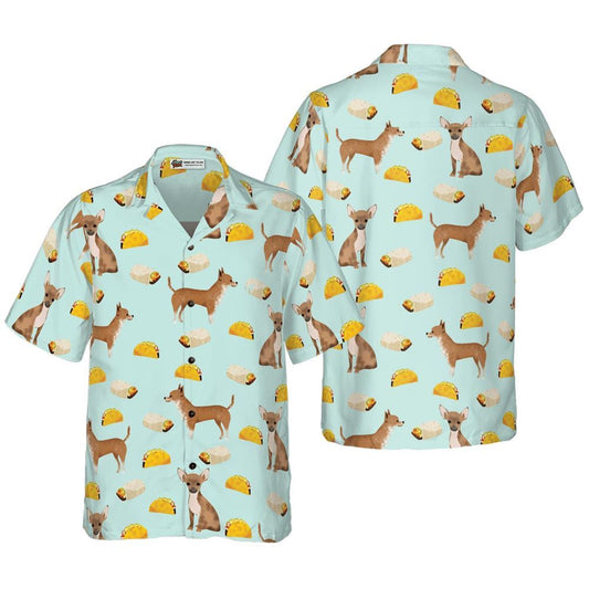 Mexico Hawaiian Shirt, Tacos Burritos Chihuahua Dog Shirt For Men Hawaiian Shirt, Mexican Aloha Shirt