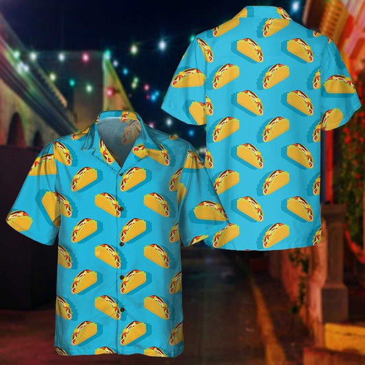 Mexico Hawaiian Shirt, Traditional Mexican Food Taco Hawaiian Shirt, Short Sleeve Taco, Mexican Aloha Shirt