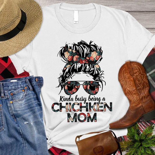 Mother's Day Chicken T-shirt, Kinda Busy Being A Chicken Mom T Shirt, Farm T shirt, Farmers T Shirt, Farm Oufit