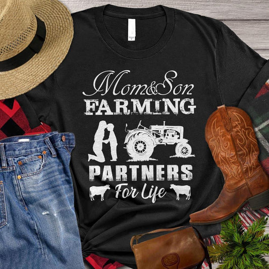 Mother's Day Farm T-shirt, Mom And Son Farming Partners For Life T Shirt, Farm T shirt, Farmers T Shirt, Farm Oufit