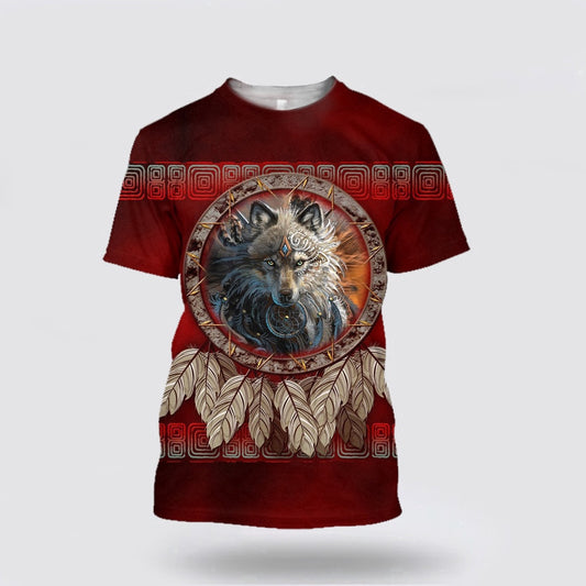 Native American T Shirt, Ancient Tribal Pattern Native American 3D All Over Printed T Shirt, Native American Graphic Tee For Men Women