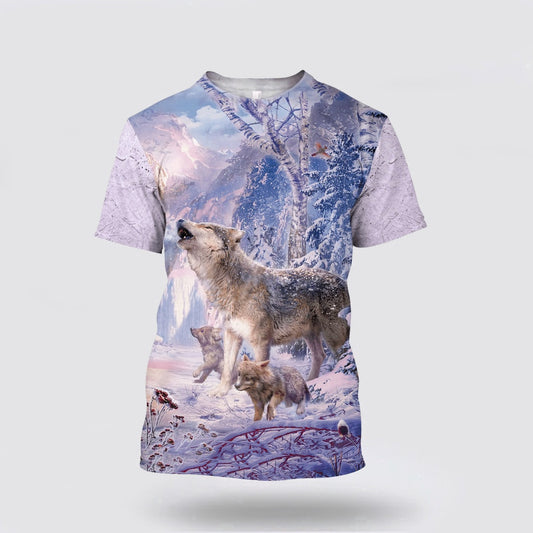 Native American T Shirt, Animal Wolf Native American 3D All Over Printed T Shirt, Native American Graphic Tee For Men Women