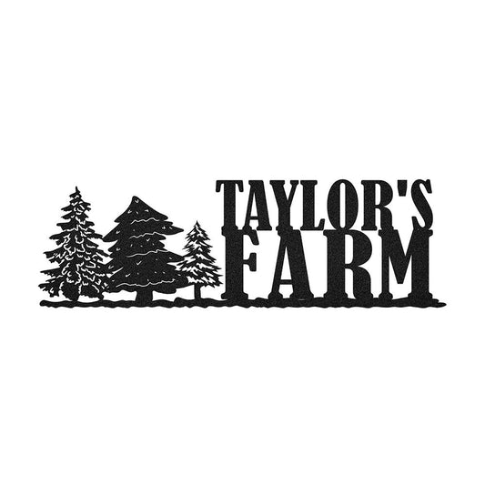 Personalized Xmas Tree Farm Sign Neon Metal Sign, Farm Metal Sign, Farmhouse Decor Signs, Farmhouse Wall Art