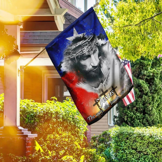 Texas Jesus House Flag, Outdoor Religious Flags, Christian Flag, Religious Flag, Christian Outdoor Decor
