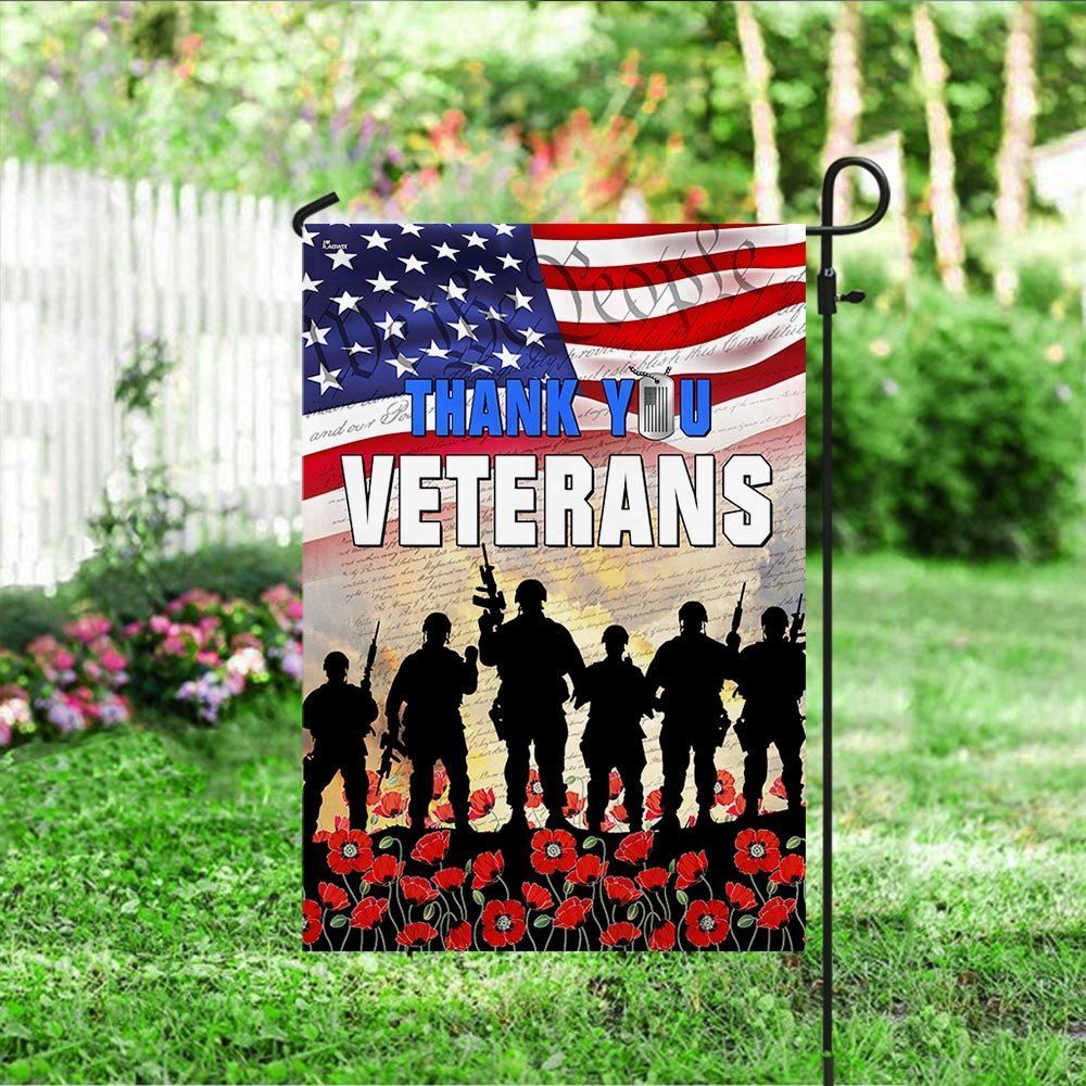 Veterans Day Thank You Veterans Flag, Outdoor House Flags, Christian Flag, Religious Flag, Christian Outdoor Decor