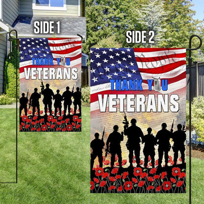Veterans Day Thank You Veterans Flag, Outdoor House Flags, Christian Flag, Religious Flag, Christian Outdoor Decor