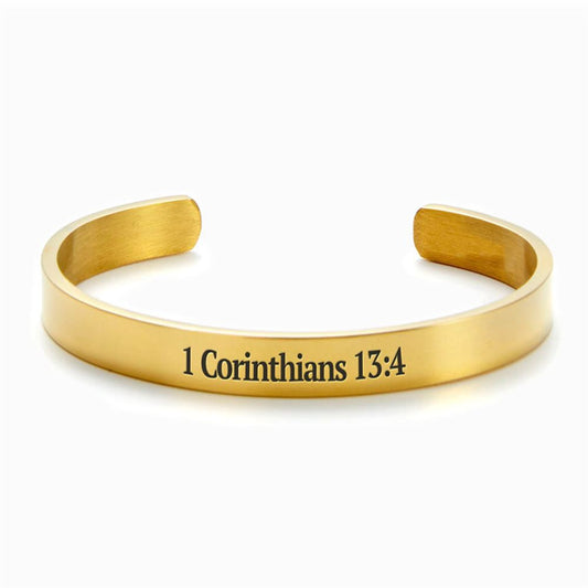 1 Corinthians 134 Love Is Kind Cuff Bracelet, Christian Bracelet For Women, Bible Jewelry, Inspirational Gifts