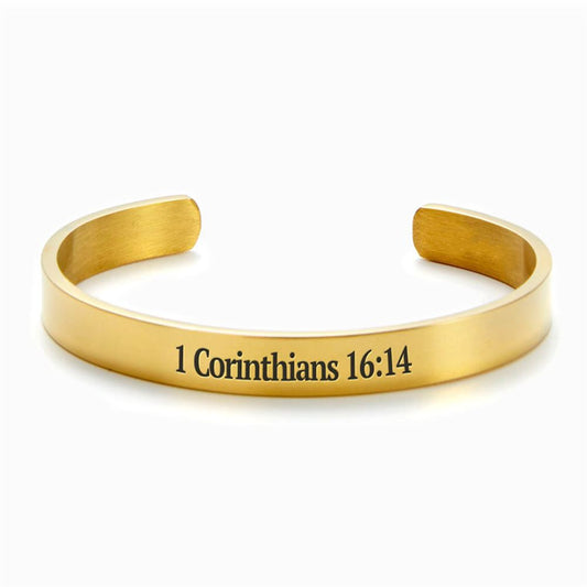 1 Corinthians 1614 Do Everything In Love Cuff Bracelet, Christian Bracelet For Women, Bible Jewelry, Inspirational Gifts