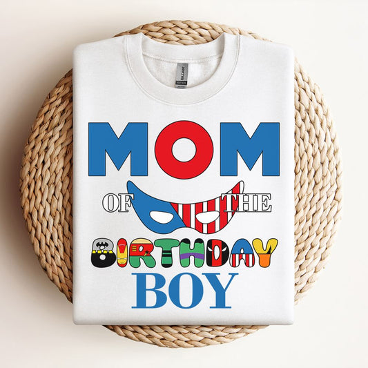 Mom Of The Superheroes Birthday Boy Sweatshirt, Mother's Day Sweatshirt, Mama Sweatshirt, Mother Gift