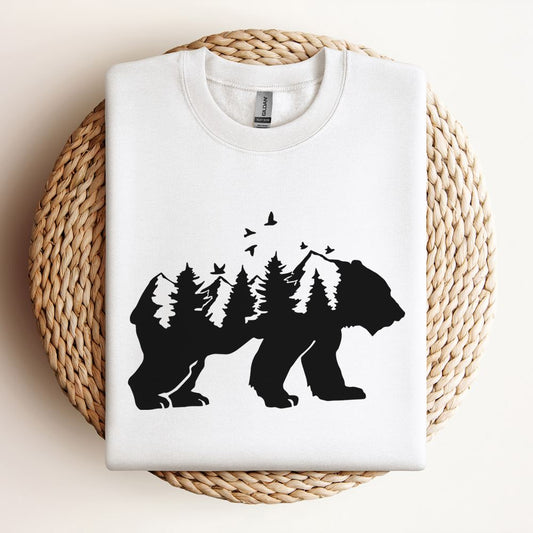 Mountain Range Bear Sweatshirt, Mother's Day Sweatshirt, Mama Sweatshirt, Mother Gift