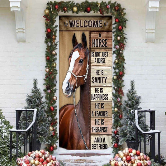 A Horse Is Not Just A Horse Door Cover Christmas Home Derco Gift, Xmas Door Covers, Christmas Gift, Christmas Door Coverings