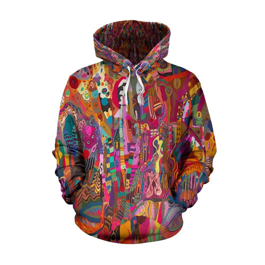 Abstract Bohemian Pattern All Over Print 3D Hoodie For Men And Women, Hippie Outfit Ideas, Costume Hippie
