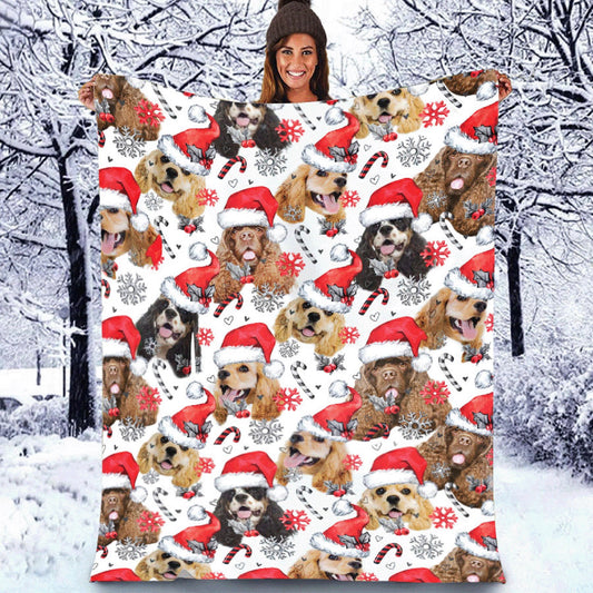American Cocker Spaniel - Christmas Decor Blanket - Gift For Pet Lovers