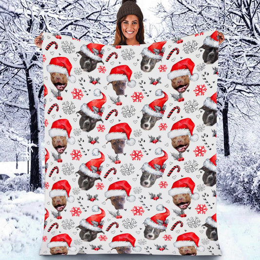 American Pit Bull Terrier - Christmas Decor Blanket - Gift For Pet Lovers