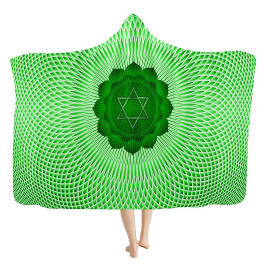 Anahata Heart Chakra Hooded Blanket, In Style Boho, Hippie, Bohemian, Bohemian Blanket, Boho Hooded Cloak