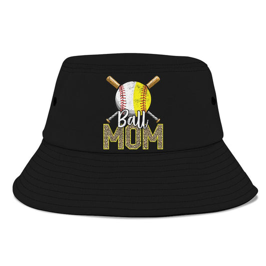 Ball Mom Baseball Softball Mama Women Mothers Day Bucket Hat, Mother's Day Bucket Hat, Sun Protection Hat For Women And Men