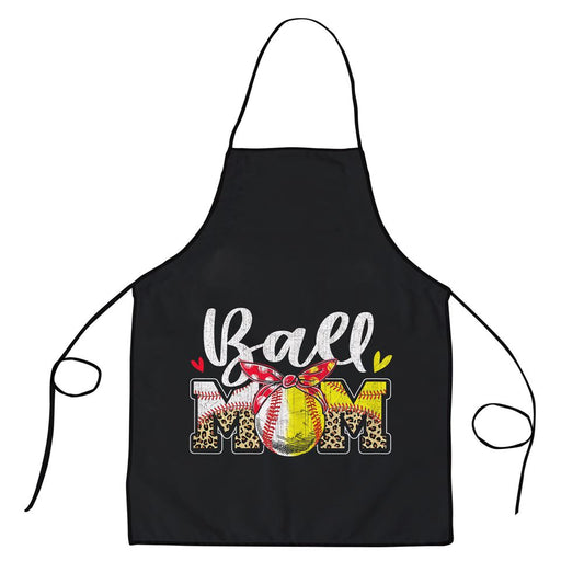 Ball Mom Baseball Softball Mom Mama Women Mothers Day Apron, Mother's Day Apron, Kitchenware For Mom