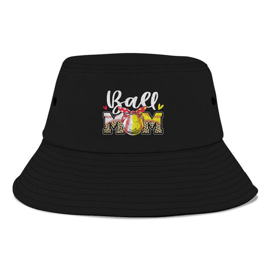 Ball Mom Baseball Softball Mom Mama Women Mothers Day Bucket Hat, Mother's Day Bucket Hat, Sun Protection Hat For Women And Men