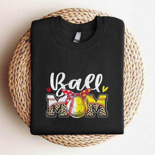 Ball Mom Baseball Softball Mom Mama Women Mothers Day Sweatshirt, Mother's Day Sweatshirt, Mother's Day Gift, Mommy Shirt