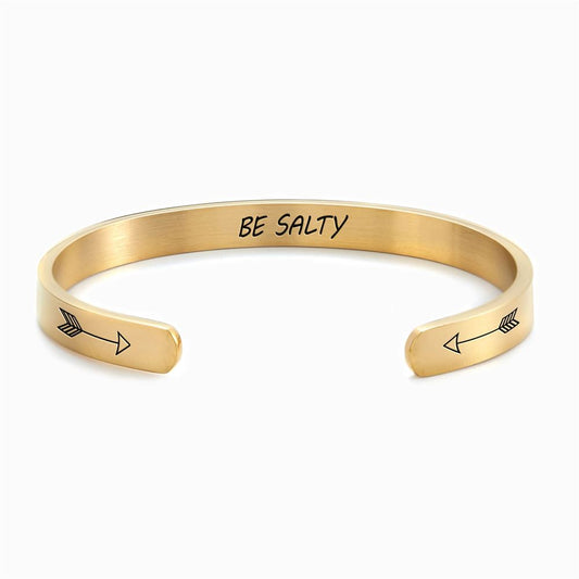Be Salty Personalized Cuff Bracelet, Christian Bracelet For Women, Bible Jewelry, Mother's Day Jewelry