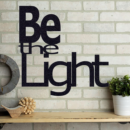 Be The Light Metal Home Decor Sign, Bible Verses Wall Sign, Inspirational Word Art, Christian Gift, Christian Wall Decor