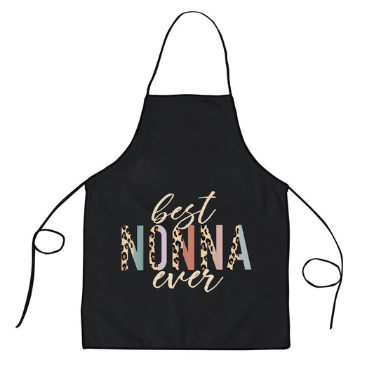 Best Nonna Ever Gifts Leopard Print Mothers Day Apron, Mother's Day Apron, Kitchenware For Mom
