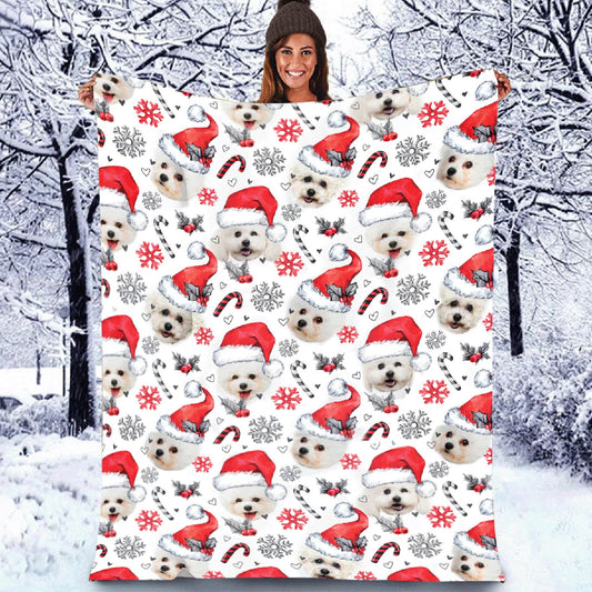 Bichon Frise - Christmas Decor Blanket - Gift For Pet Lovers