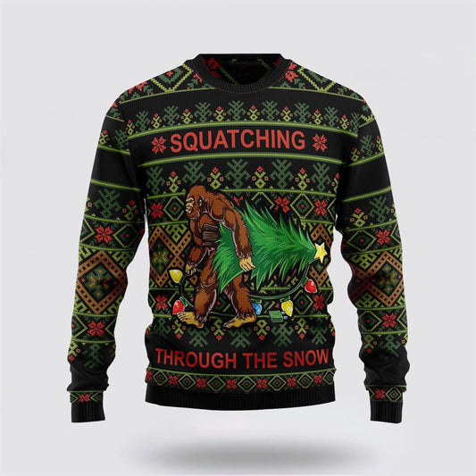 Bigfoot Snow Ugly Christmas Sweater, Ugly Sweater For Men And Women, Christmas Gift, Christmas Fashion