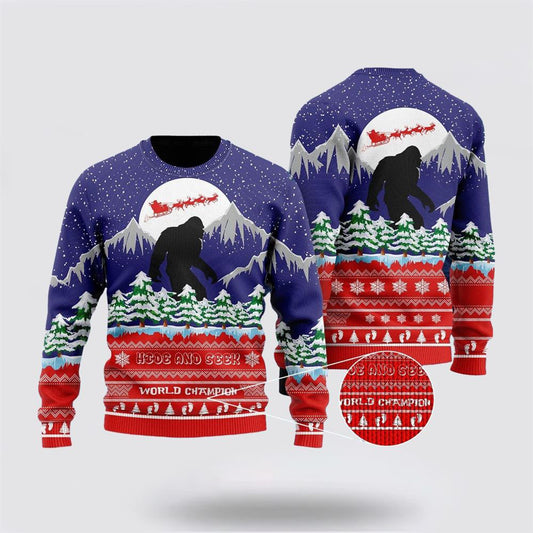 Bigfoot Sweater, World Champion Ugly Christmas Sweater, Ugly Sweater For Men And Women, Christmas Gift, Christmas Fashion