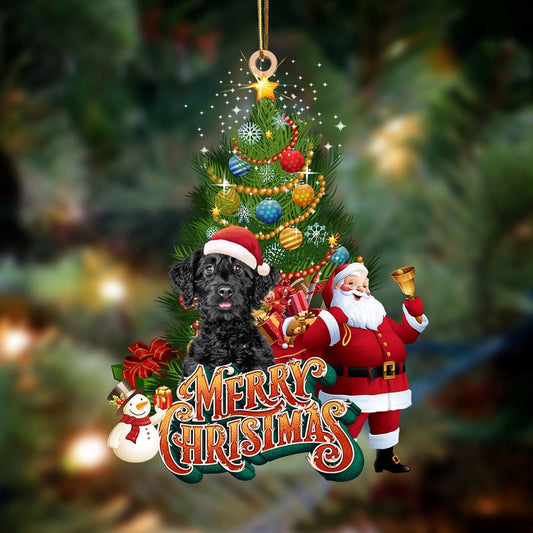Black Labradoodle Christmas Tree&Dog Hanging Ornament, Christmas Tree Decoration, Car Ornament Accessories, Christmas Ornaments 2023