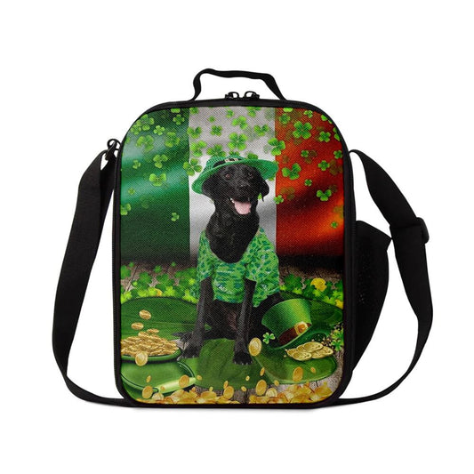 Black Labrador 2 Lunch Bag, St Patrick's Day Lunch Box, St Patrick's Day Gift