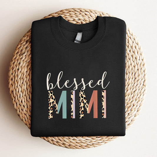 Blessed Mimi Cute Leopard Print Sweatshirt, Mother's Day Sweatshirt, Mother's Day Gift, Mommy Shirt