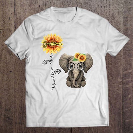 Blessed To Be Called Grandma Hippie Elephant Mother's Day T-Shirt, Mother's Day T-Shirt, Mama Gift