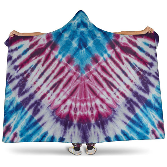 Bohemian Tie Dye Hooded Blanket, In Style Boho, Hippie, Bohemian, Bohemian Blanket, Boho Hooded Cloak