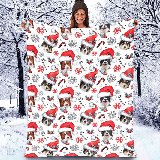 Border Collie - Christmas Decor Blanket - Gift For Pet Lovers