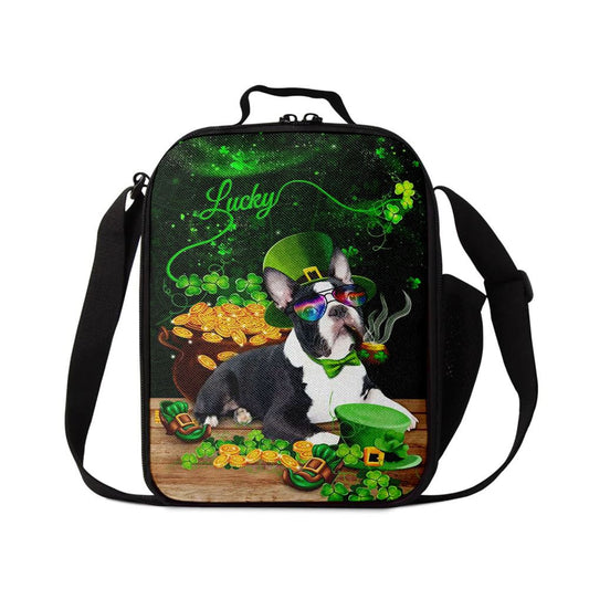 Boston Terrier Lunch Bag, St Patrick's Day Lunch Box, St Patrick's Day Gift