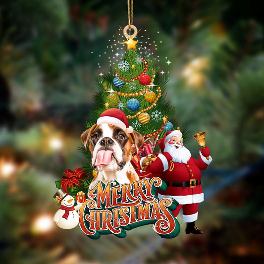 Boxer 2 Christmas Tree&Dog Hanging Ornament, Christmas Tree Decoration, Car Ornament Accessories, Christmas Ornaments 2023