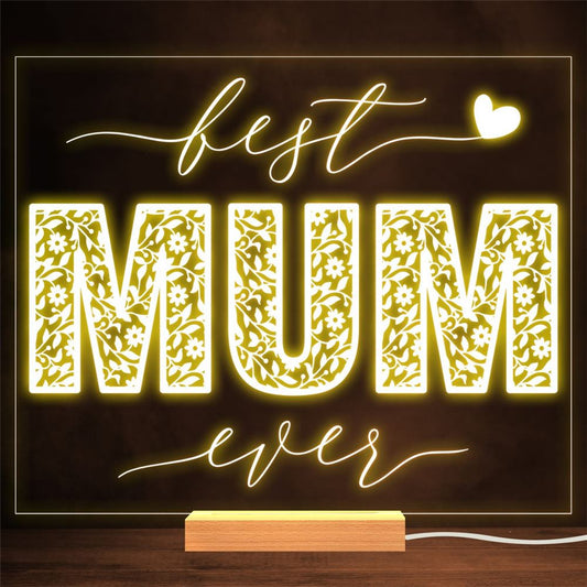 Bust Mum Ever Lettering Mother's Day Gift Warm Lamp Night Light, Mother's Day Lamp, Mother's Day Night Light